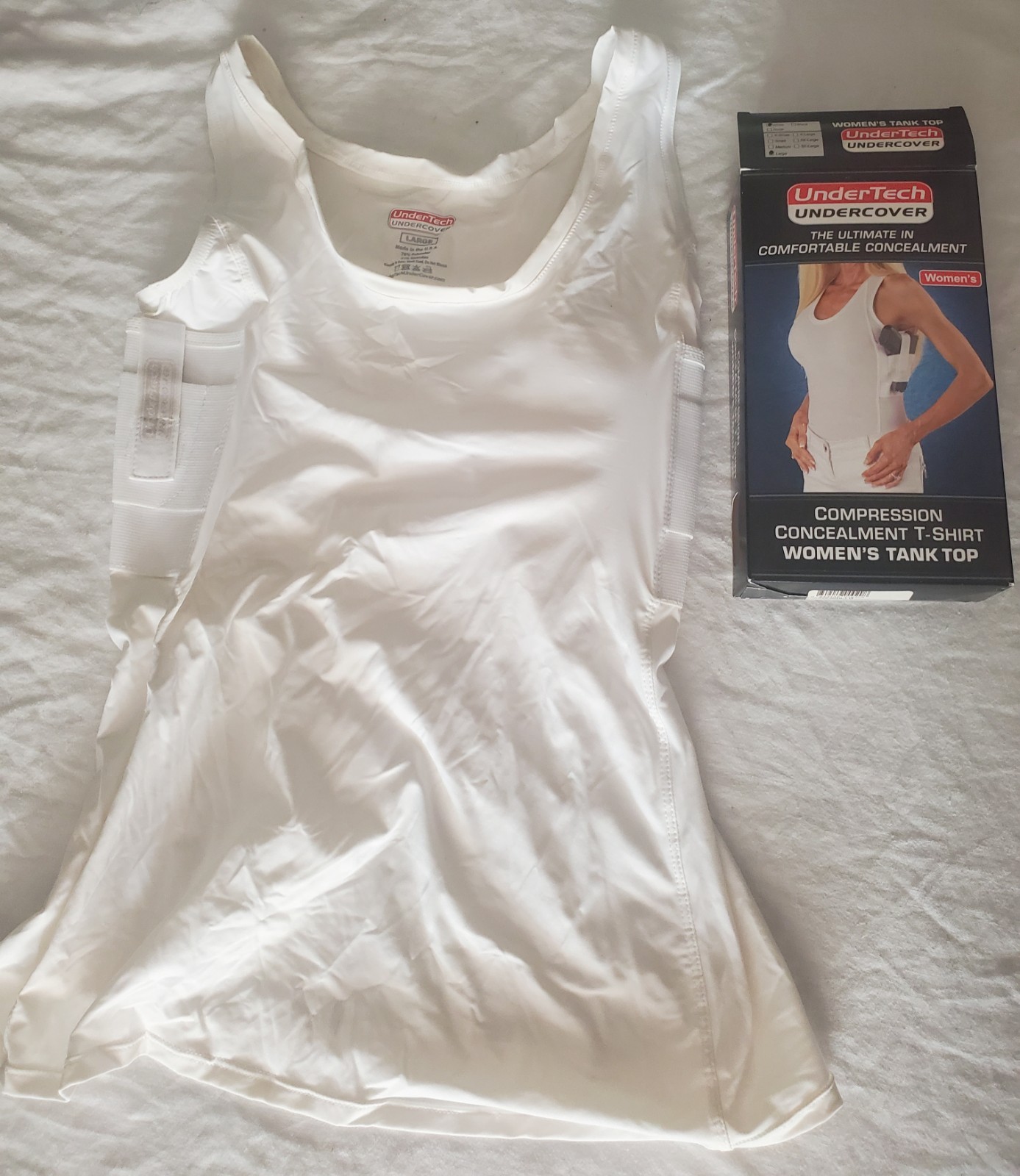Undertech Undercover Concealment Women’s Tank Top Shirt White Size Large