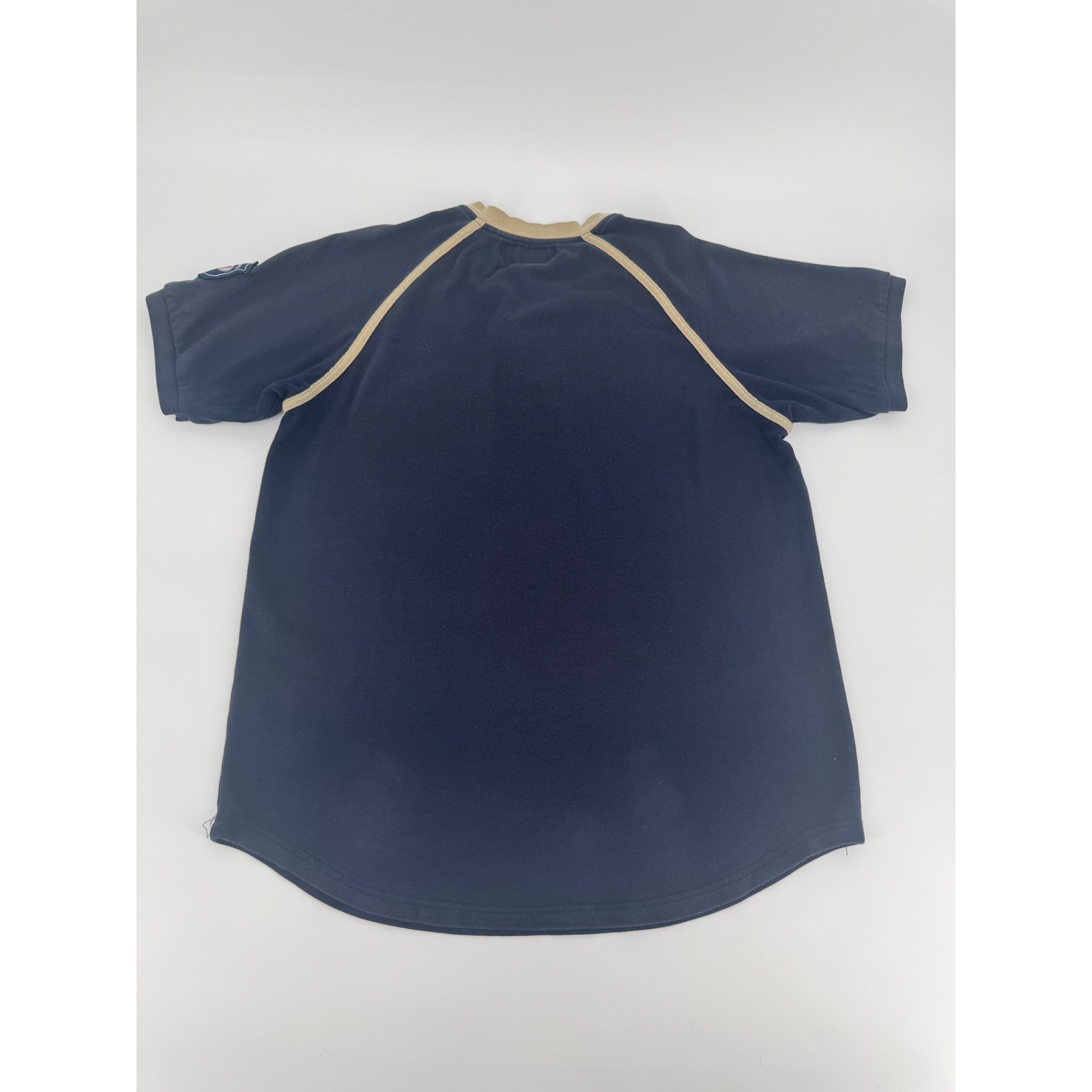 Bocomal FR Flame Resistant Henley Work Shirt Navy Blue Tan CAT 2 Mens Medium