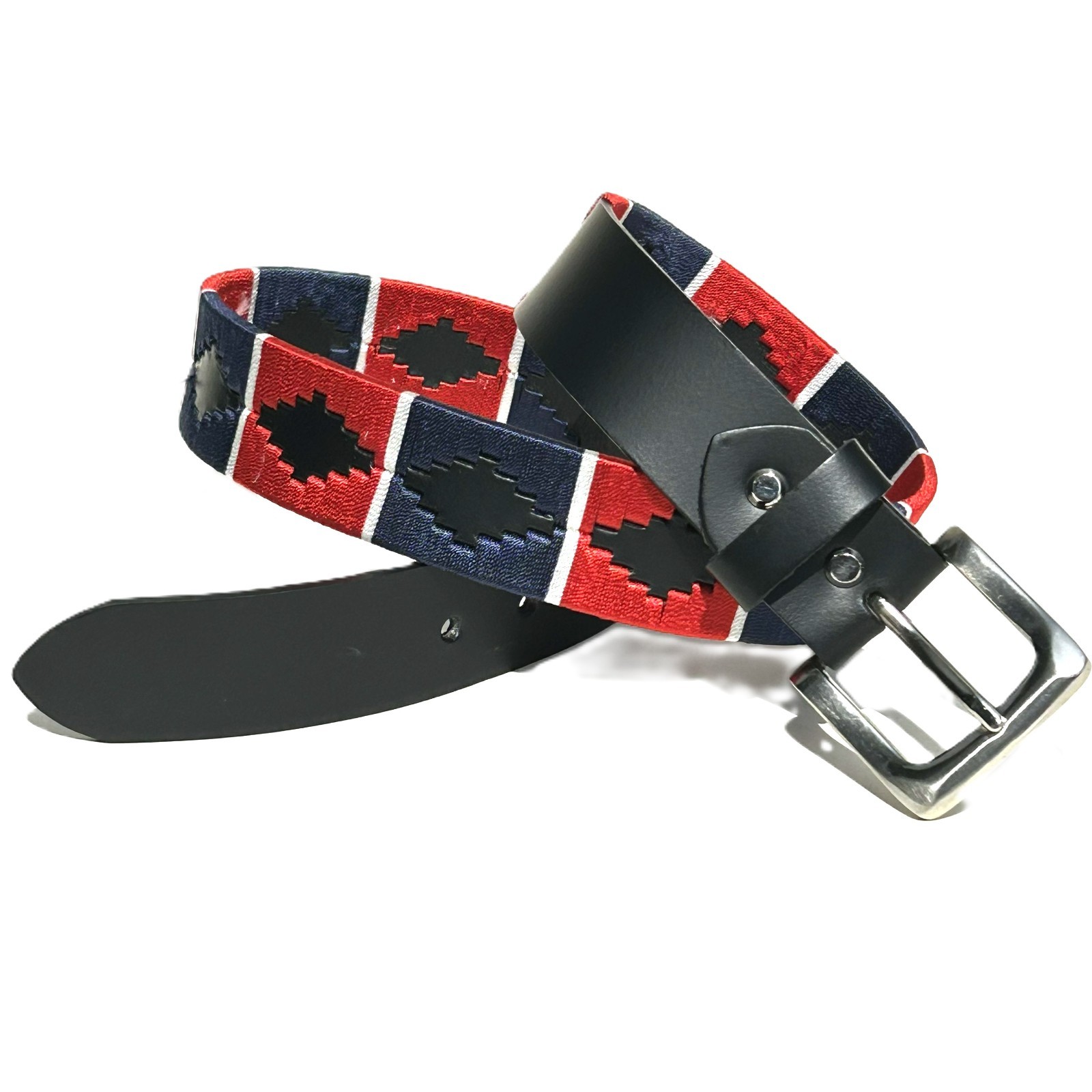 Hand Stitched Leather Polo Belt: Gaucho Style Embroidered Belt