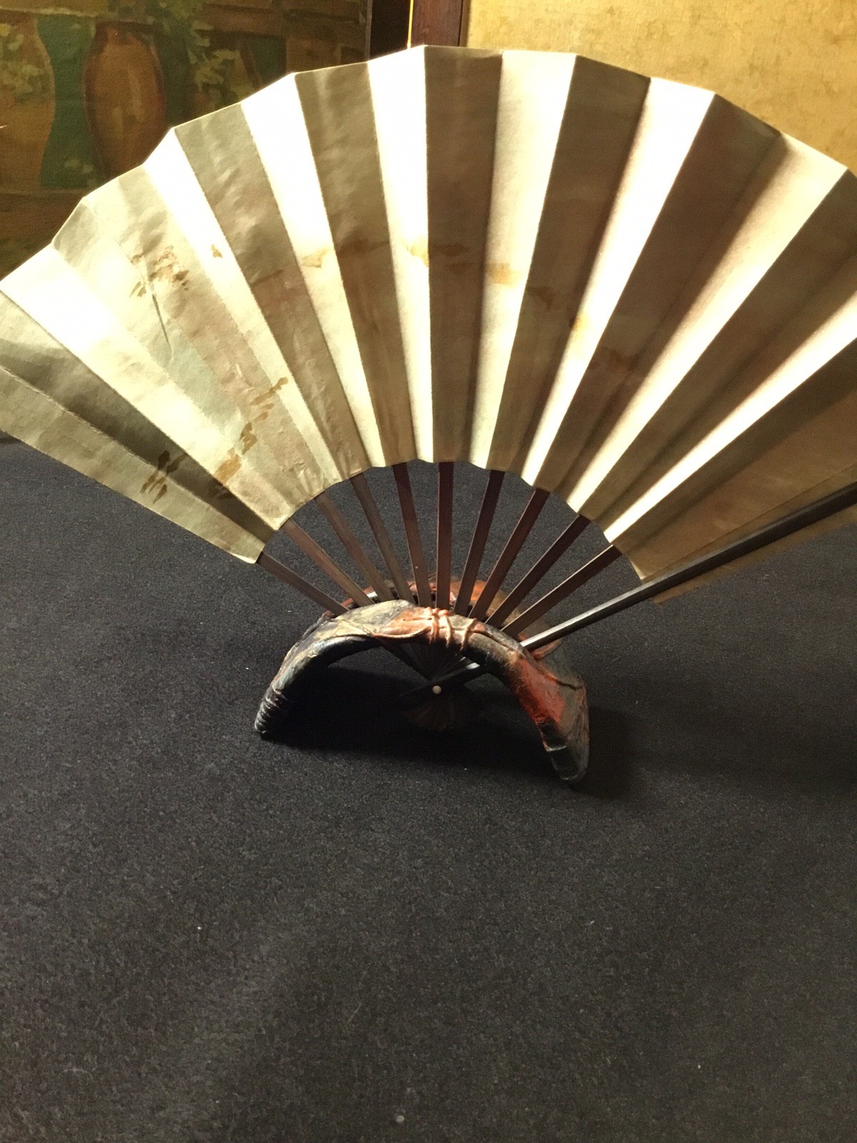 Decorative Folding Fan With Stand By Chris Mesarch