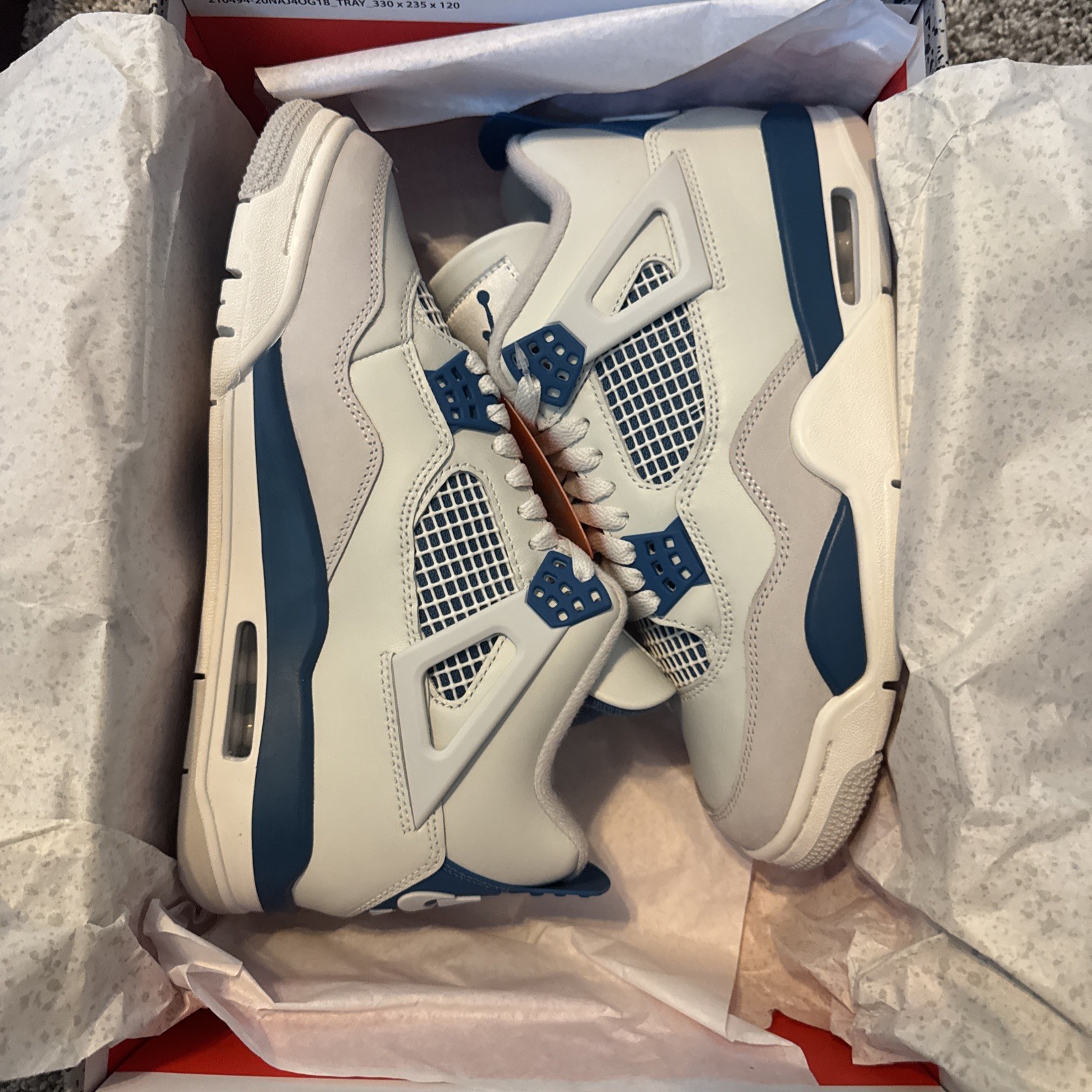 Air Jordan 4 Retro “MILITARY BLUE” 2024 – Size 7 – fv5029 141 (10965-7)