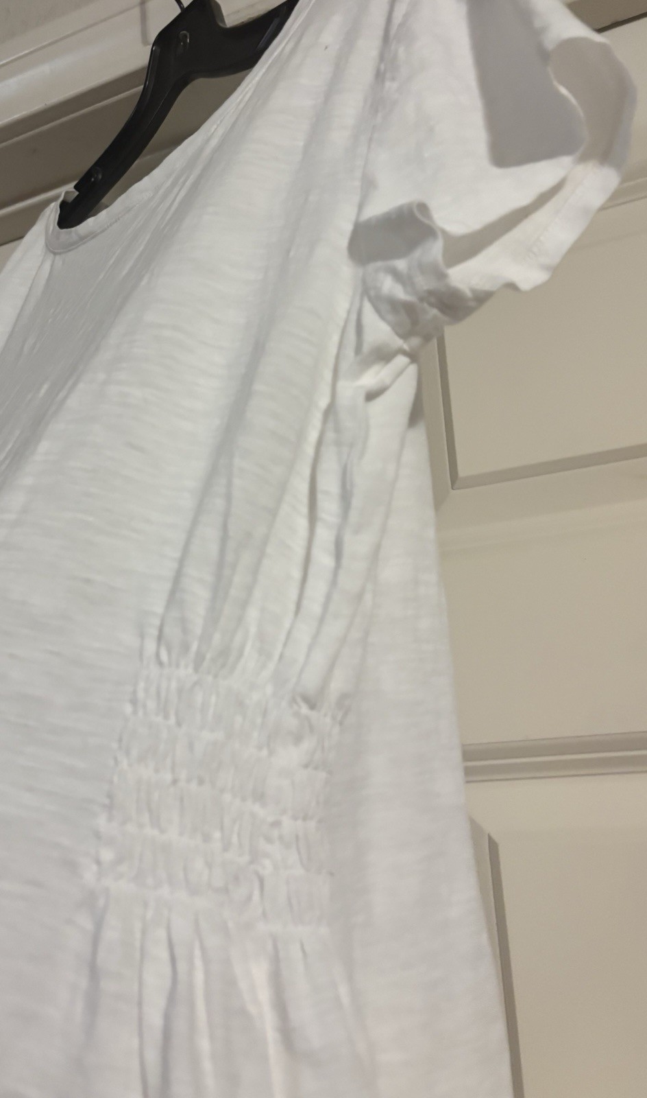 NWT LOFT Scandi Minimal Old Money Shirred Sides Fitted Quiet Luxury Size M