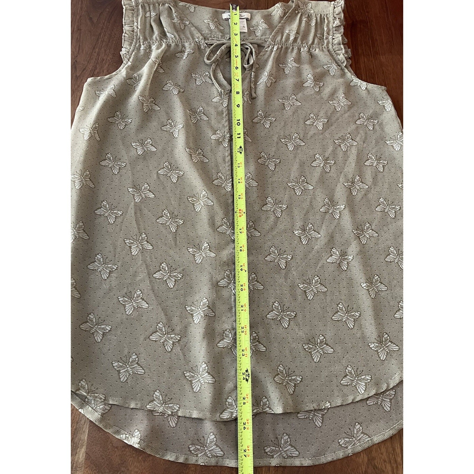 Matilda Jane Monarch Butterfly Semi Sheer Blouse Women Size Medium