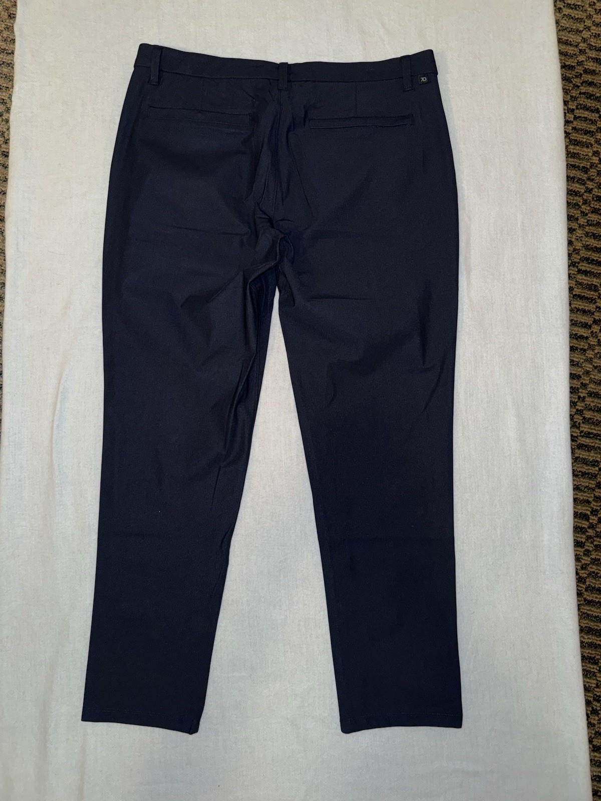Men’s Navy Blue Infinity Polyester Woven Chino Pants 7 Diamonds, Size 36×30