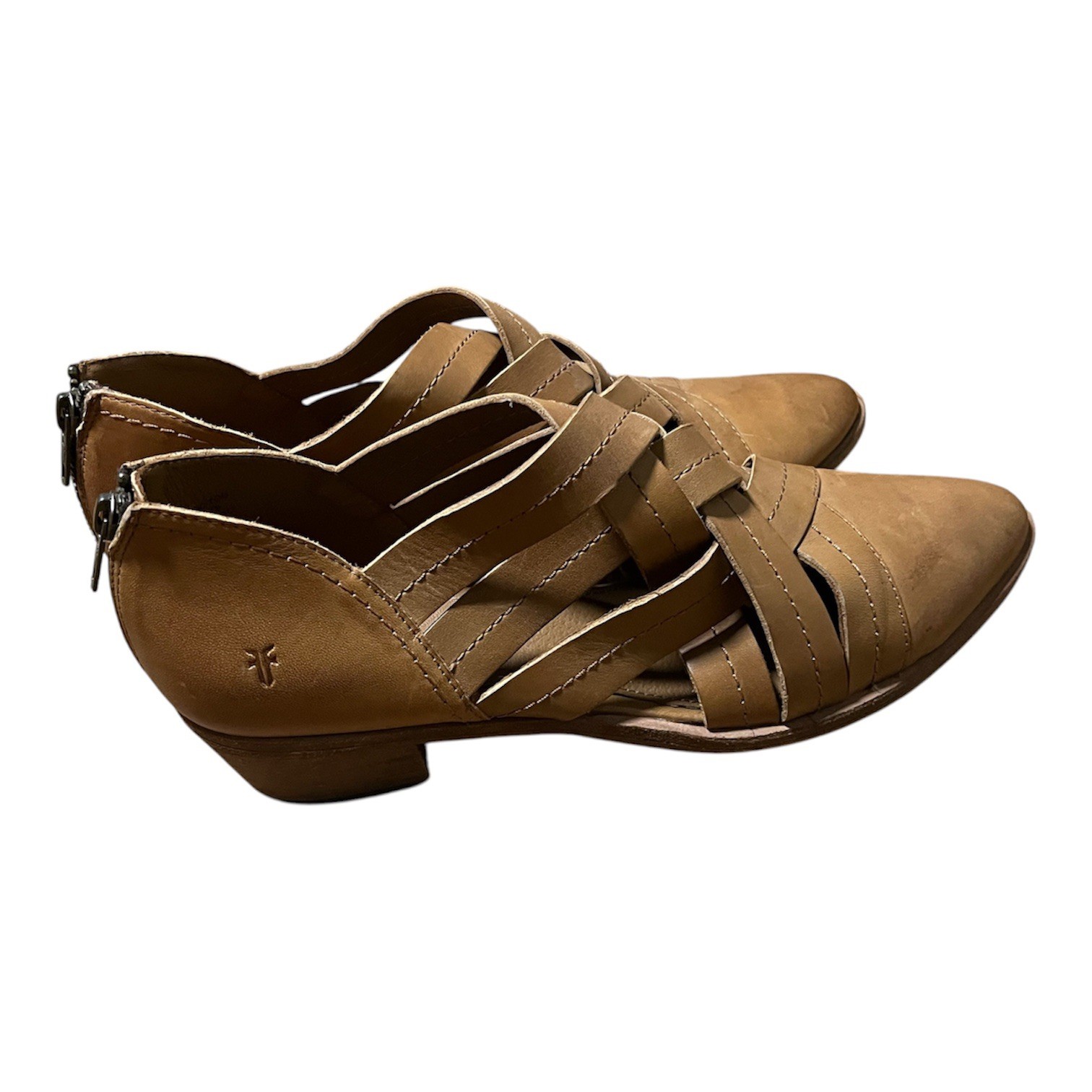 Frye Tan Brown Leather Ray Huarache Bootie Shoes 11
