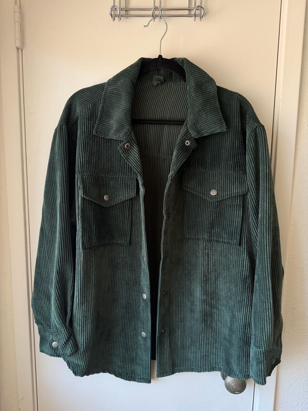 Wild Fable Dark Green Corduroy Button-Front Shacket