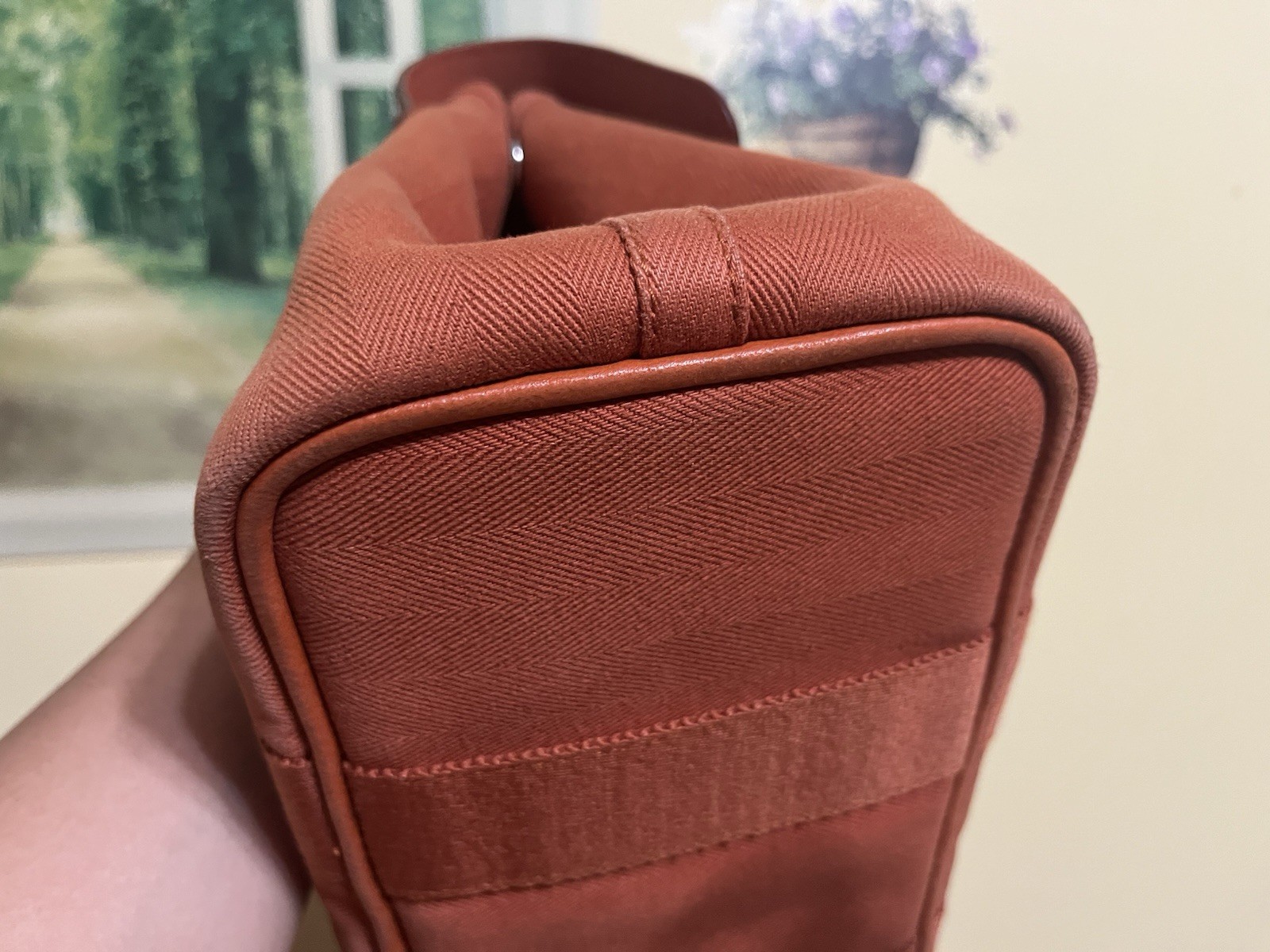 Hermes Valparaiso Bag Toile and Leather PM