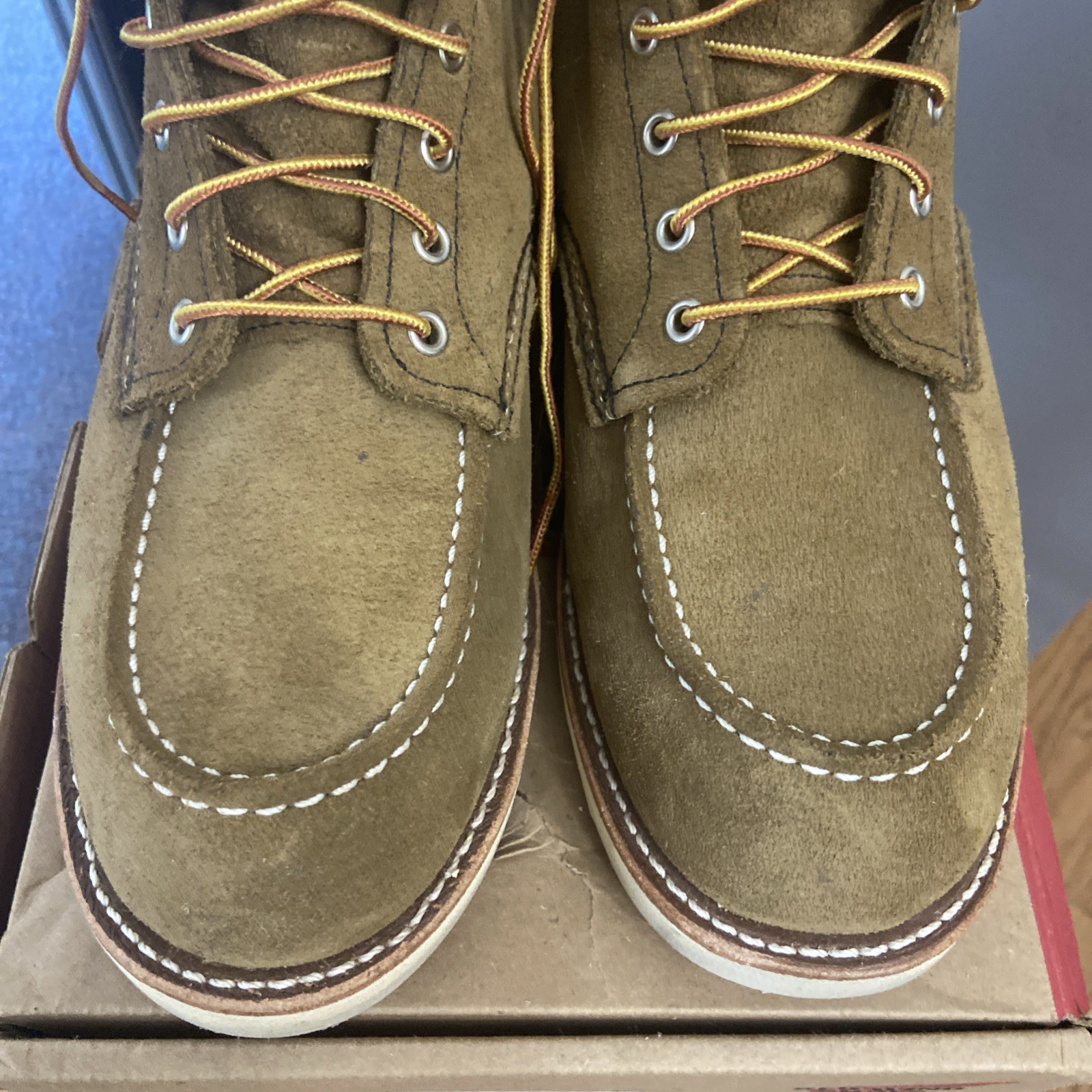 Red Wing Heritage Moc Toe Mens Boots 8881 Olive 12D Factory Seconds EUC