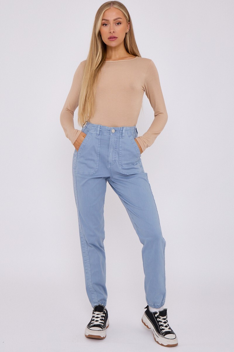 Ex M&S Ladies Joggers Slim Fit Cotton Stretch Trousers Jogging Bottoms