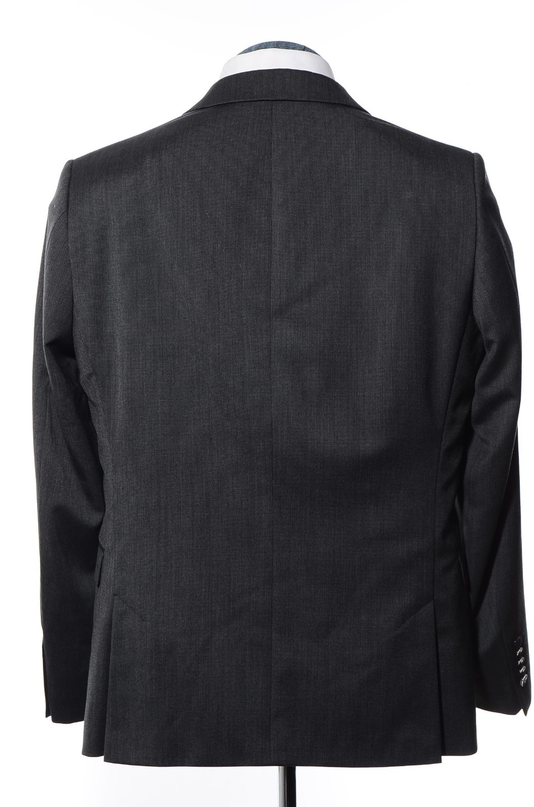 36 Strellson Gray Nailhead Worsted-Wool 2-Piece Suit 31×29.5 Trousers Jacket XS