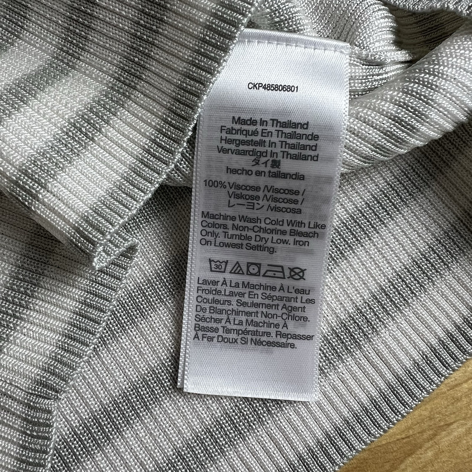 Madewell Micro-Rib Sweater Tee Monument White Gray Stripe Short Sleeve XXS NEW