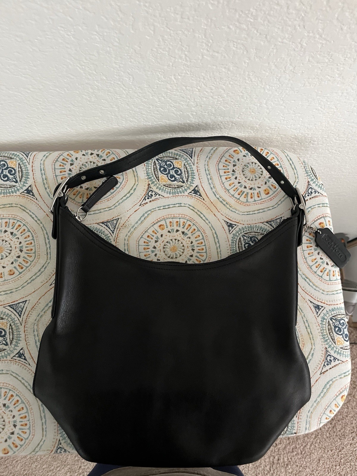 Coach 9823 Black Leather Shoulder Bag Vintage