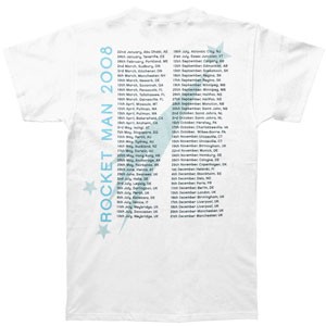 Men’s Elton John Rocket Man 08 Tour Definitive Hits (Sizes Run Large) T-shirt