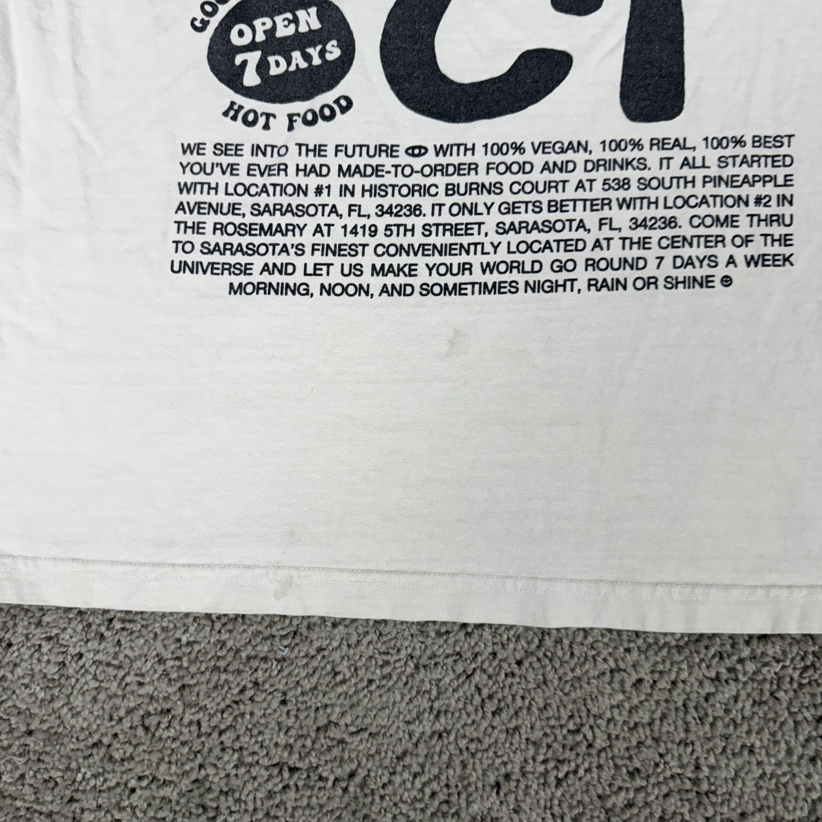 Los Angeles Apparel Shirt Mens Medium White Project Sarasota Vegan Graphic Tee