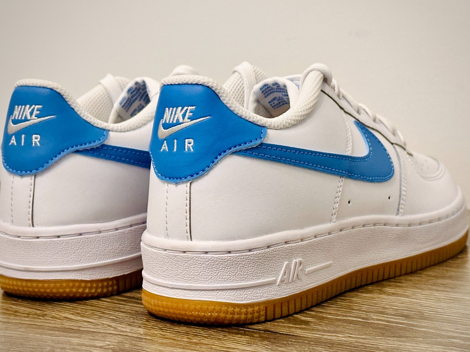 Nike Air Force 1 White/Blue Beyond/Gum – Size 5.5 Youth / 7 Women