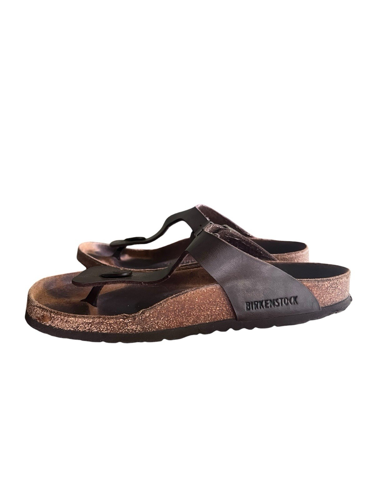 Birkenstock Gizeh Dark Brown Sandals Size 39 25mm Regular Wide Unisex Germany