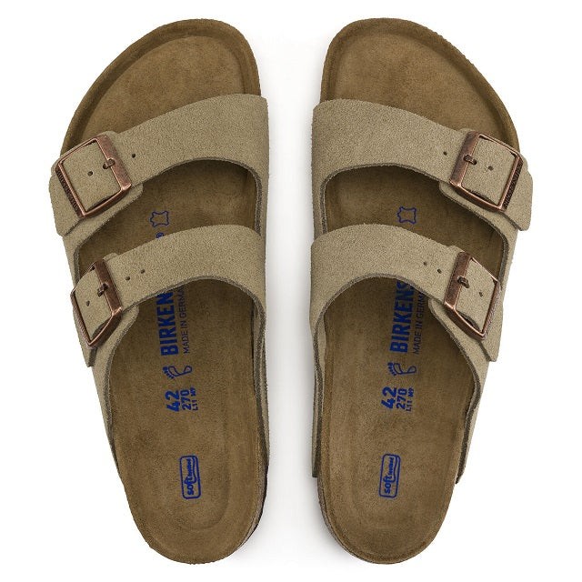 Birkenstock 951301 Arizona Taupe Suede Soft Footbed size 42