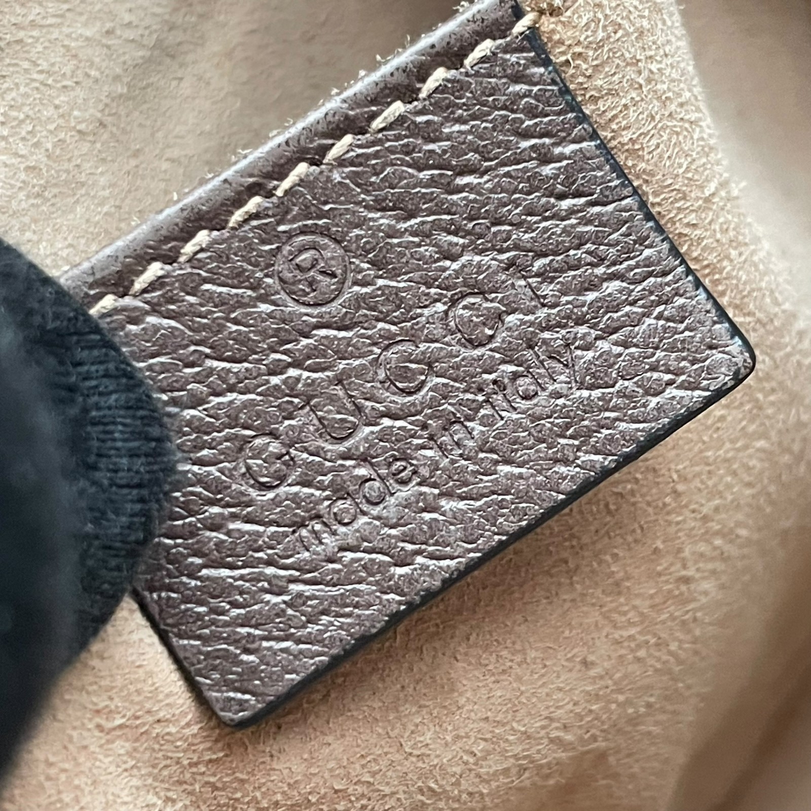 Authentic GUCCI Ophidia GG Supreme Shoulder Bag PVC Leather Beige Brown Web