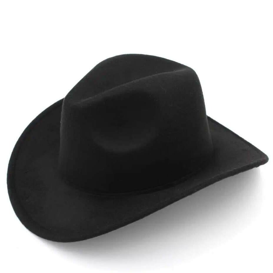 Black Western Cowboy, Cowgirl Hat, Adjustable Cotton & Polyester, Men Women