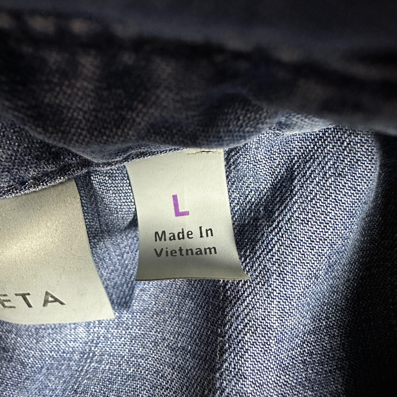 Athleta Shirt Womens Large Blue Tencel Chambray Tunic Button Up Long Sleeve Top