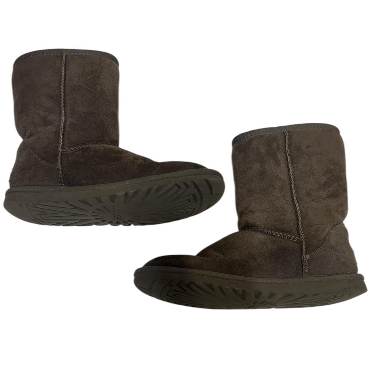 UGG Australia Grey Suede Shearling Mid-Calf Classic Boots Women’s Size 6
