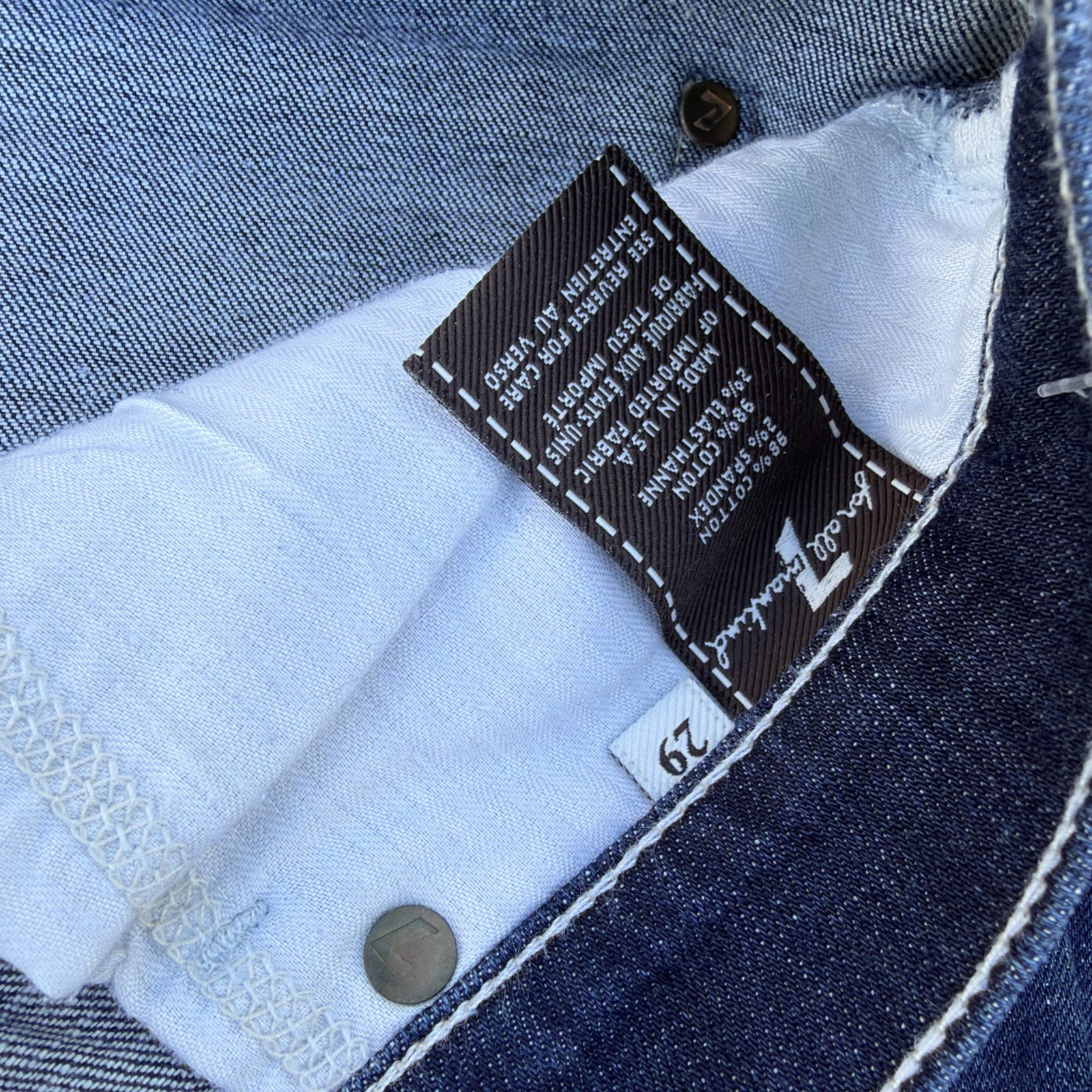 7 For All Mankind Dojo Flare Jeans Womens Size 29 Blue Denim High Rise Seven