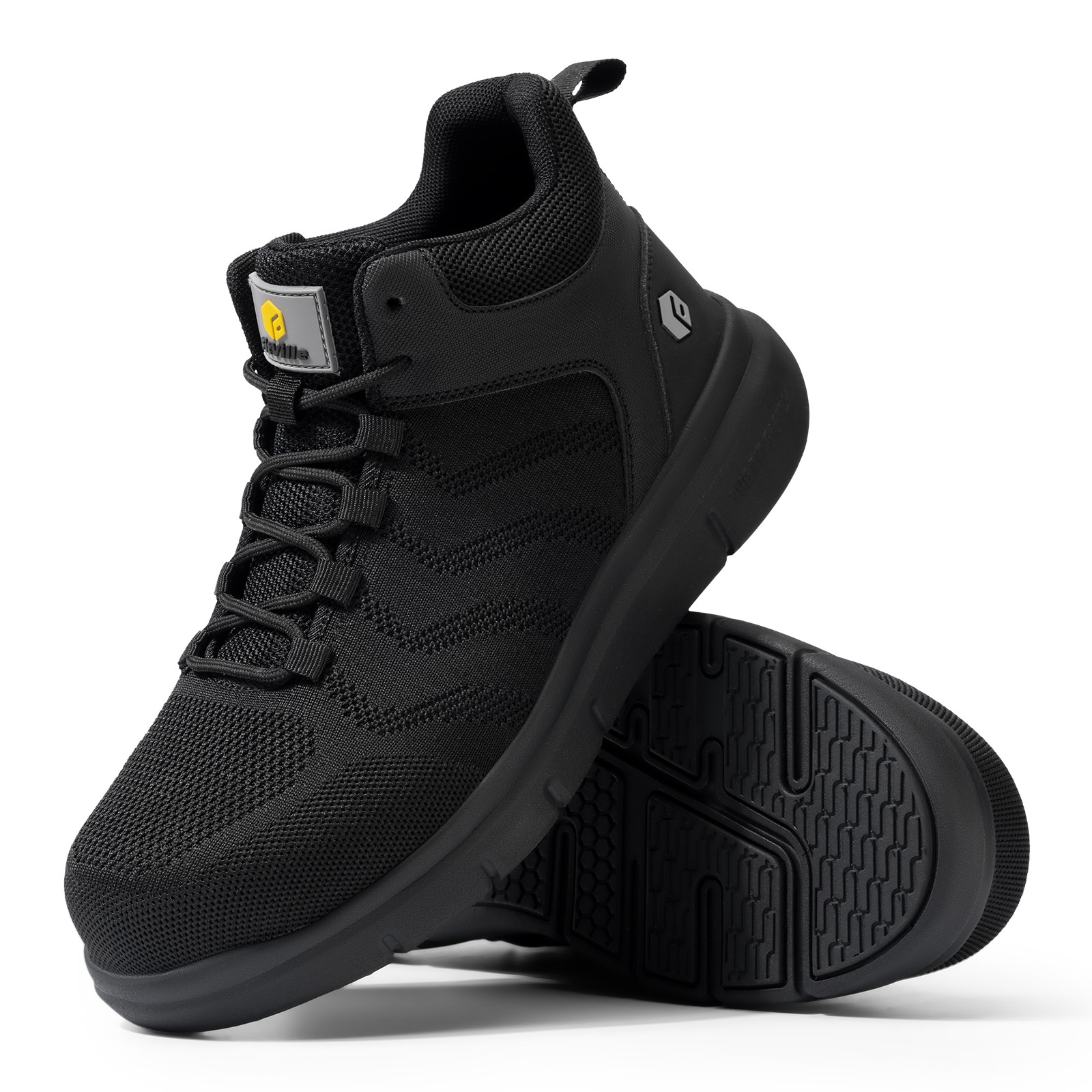FitVille Men’s Extra Wide Work Boots High Top Composite Steel Toe Safety Boot