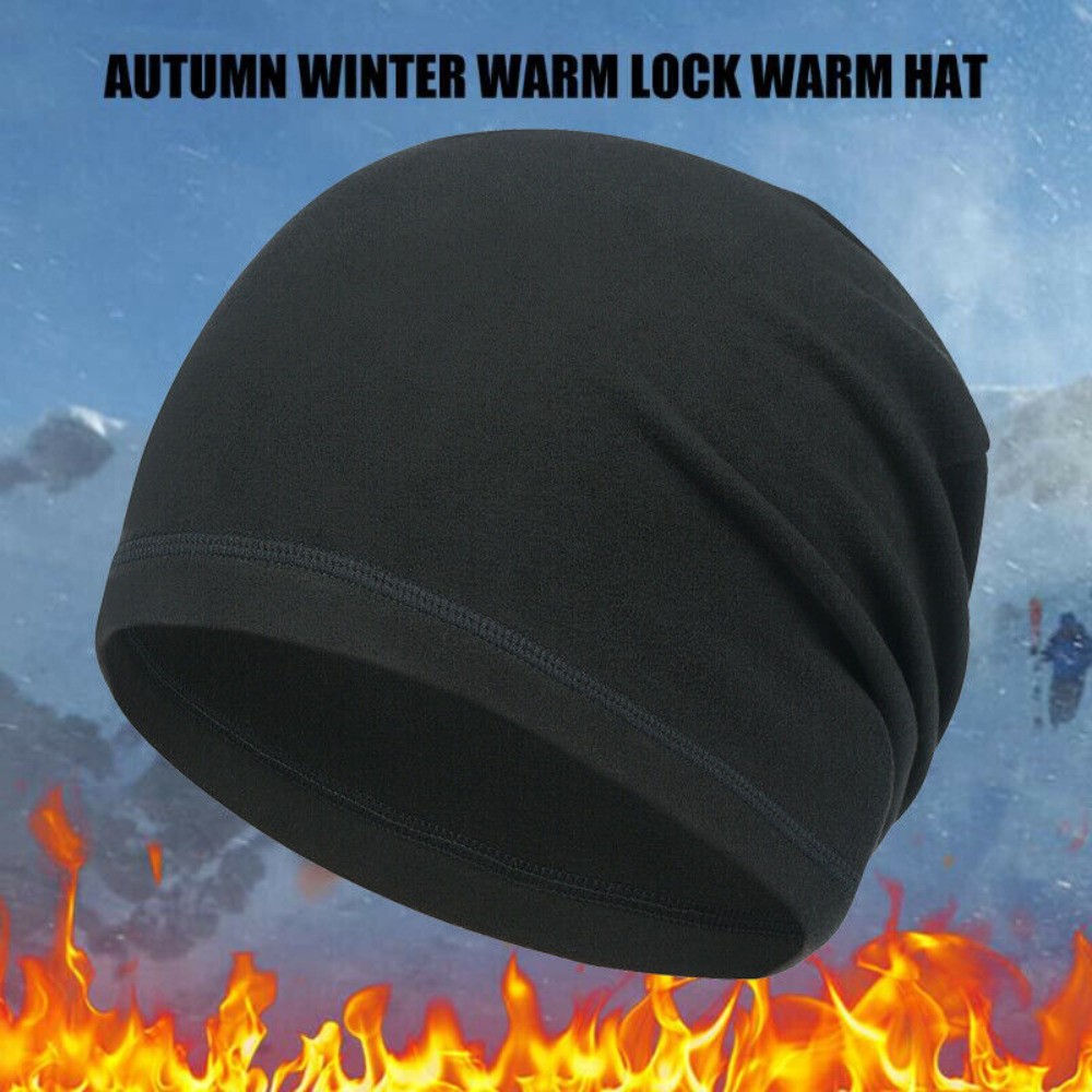 Skull Cap for Men Women Thin Fleece Beanie Cap Helmet Liner Sleep Hats Windproof