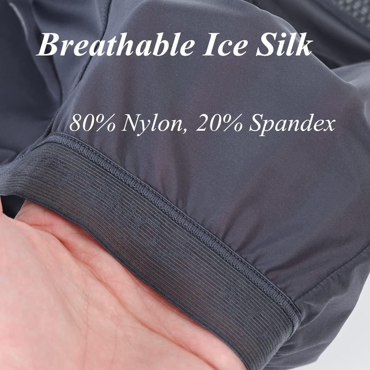 Zonbailon Men’s Ice Silk Boxer Briefs Transparent Stretch See-Through Underwear