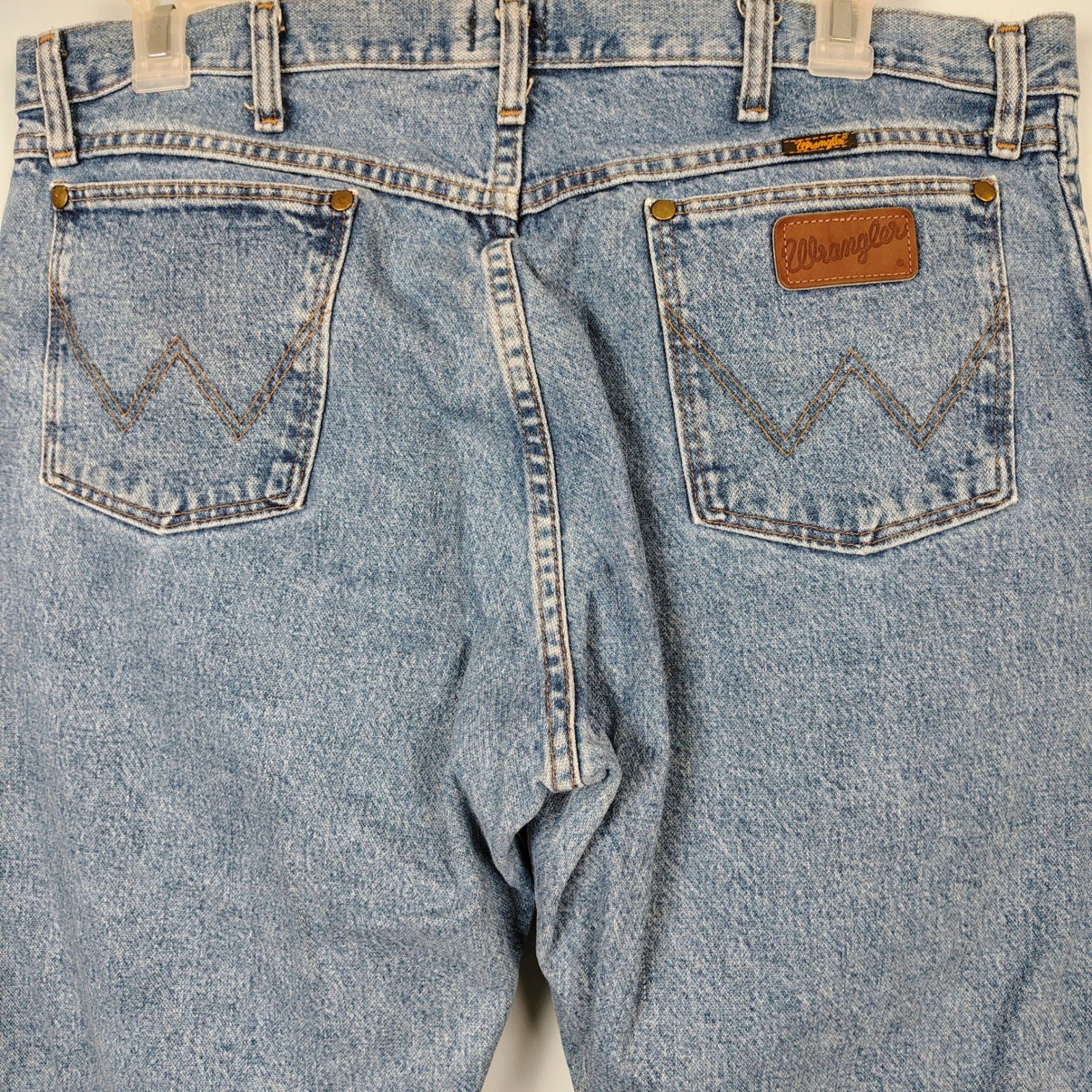 Wrangler 47MWZ Premium Performance Cowboy Cut Jeans Mens 38×30 Regular Fit Blue