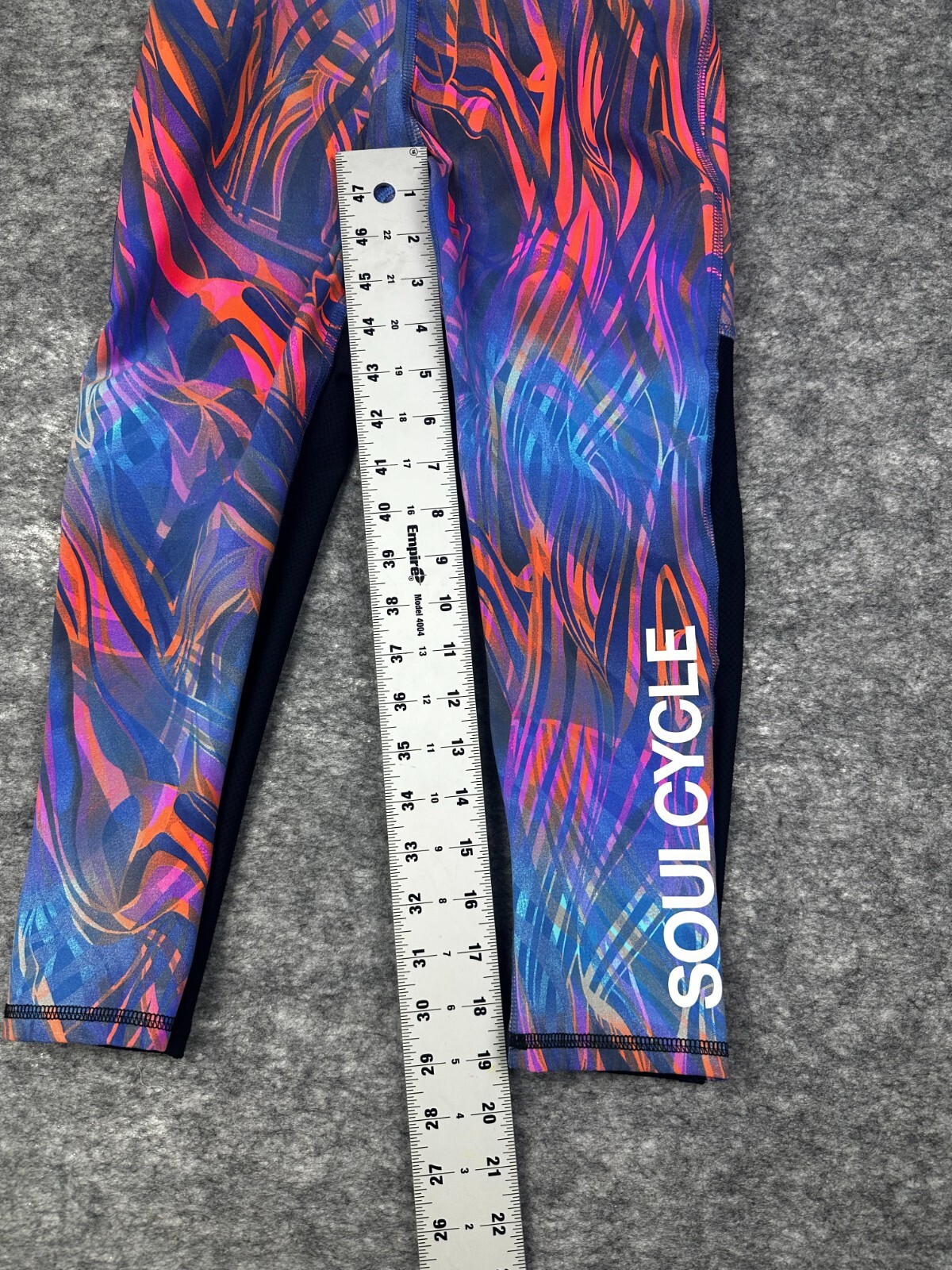 SOULCYCLE Size Medium Ladies Blue Polyester/Spandex Mix Leggings
