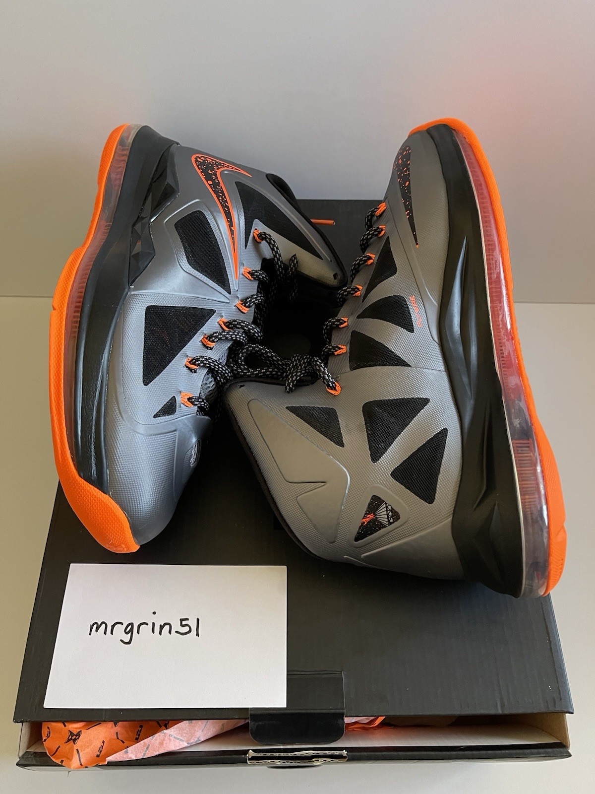 LeBron X 10 2012 Lava Orange Charcoal