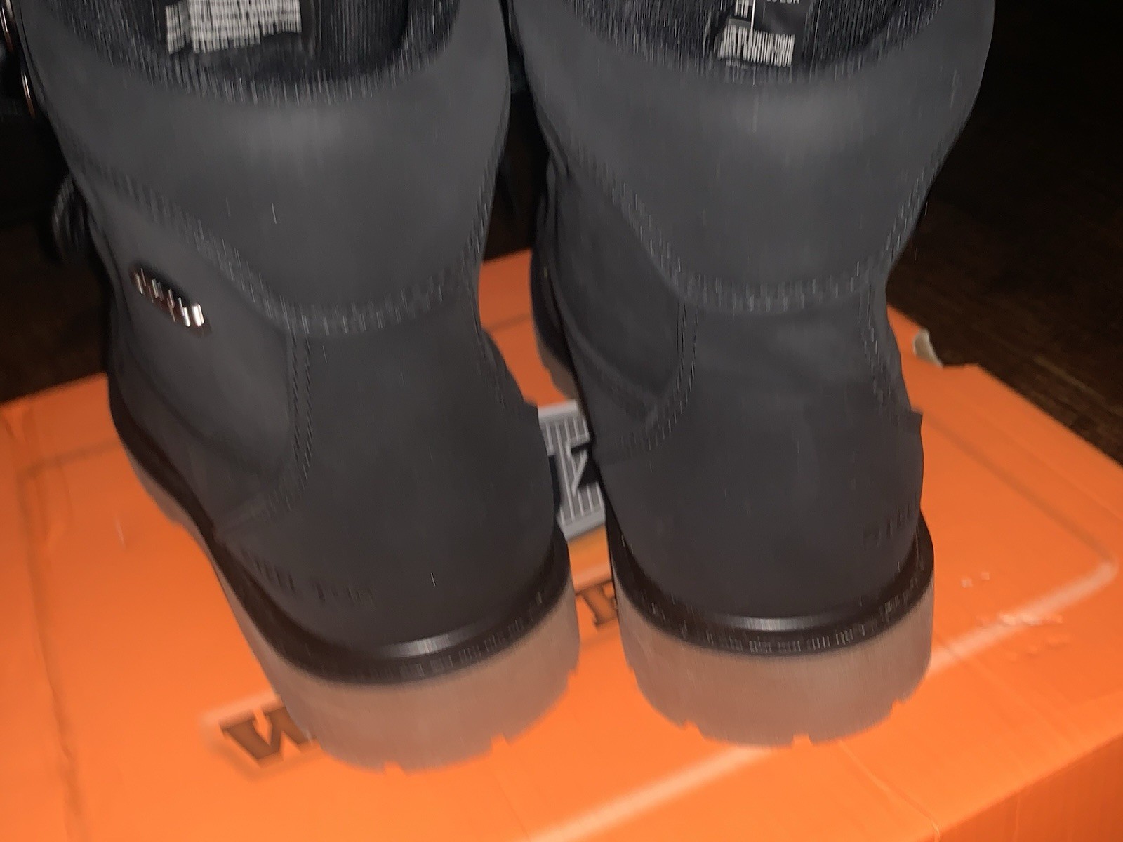 Lugs Work Force Steel Toe Black Boots Size 6 Euro 36