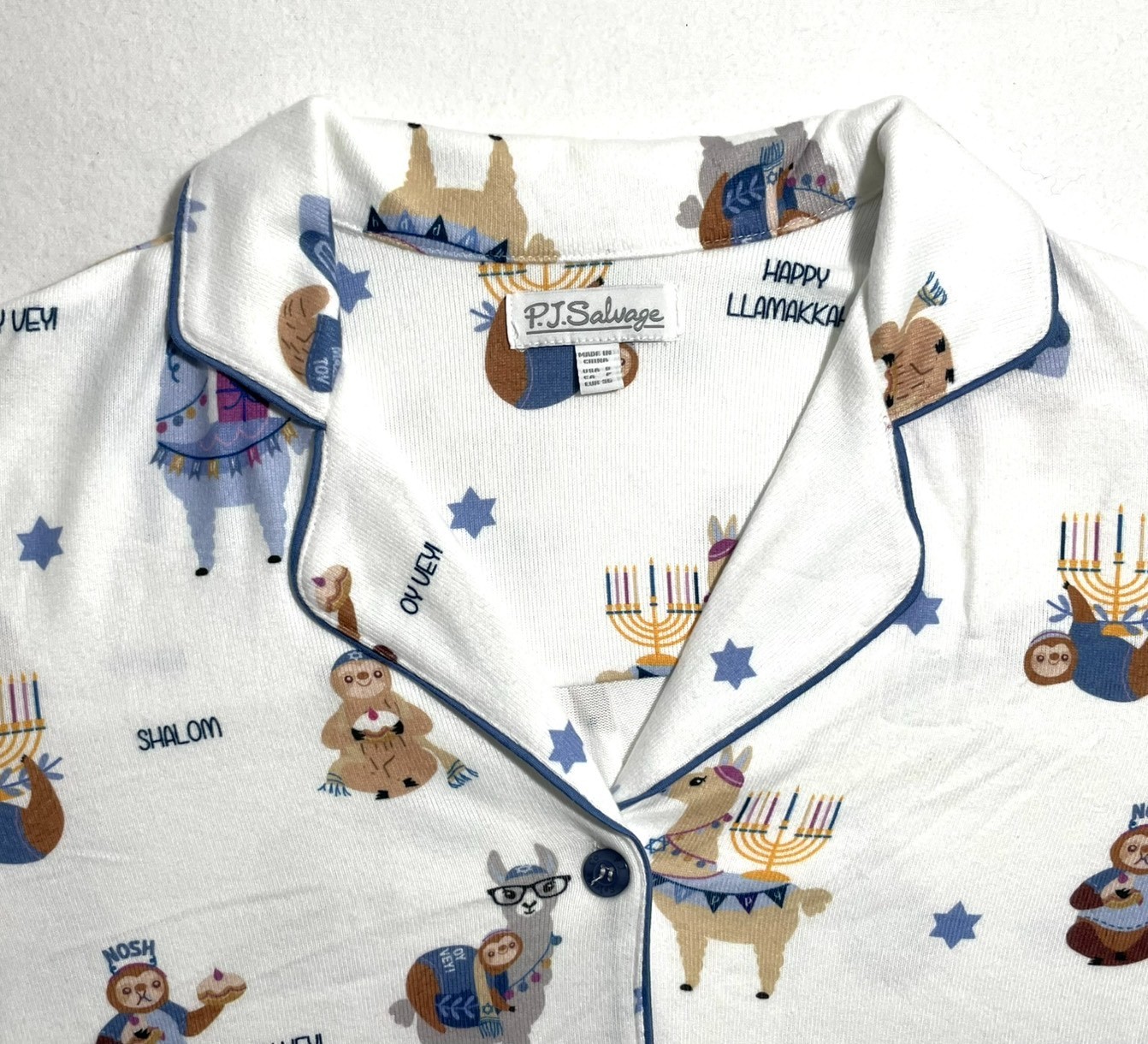NWT PJ Salvage Womens S Happy Llamakkah Pajama Top (Pants not included)
