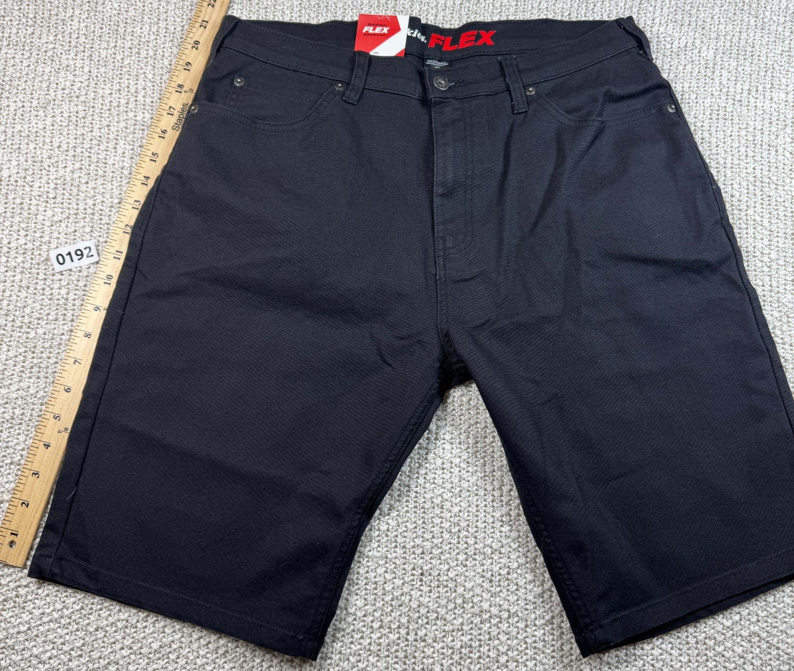 Dickies FLEX Duck Shorts Men’s 34 Black Stretch Work Casual NWT A87LPBLK 0192