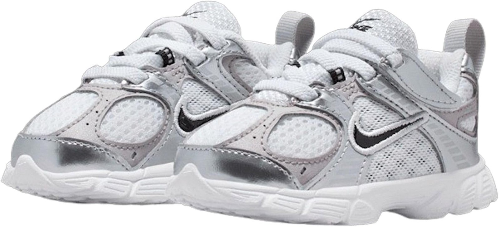 Nike Unisex-Child V5 RNR (Infant/Toddler) – White/Black/Vast Grey/College Grey –