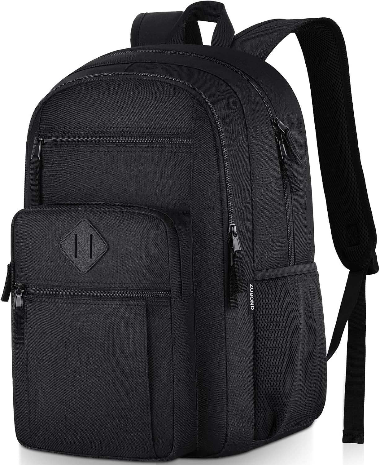 Unisex Black Backpack for School, Lightweight Boys Girls Fits 15.6 inch Notebook