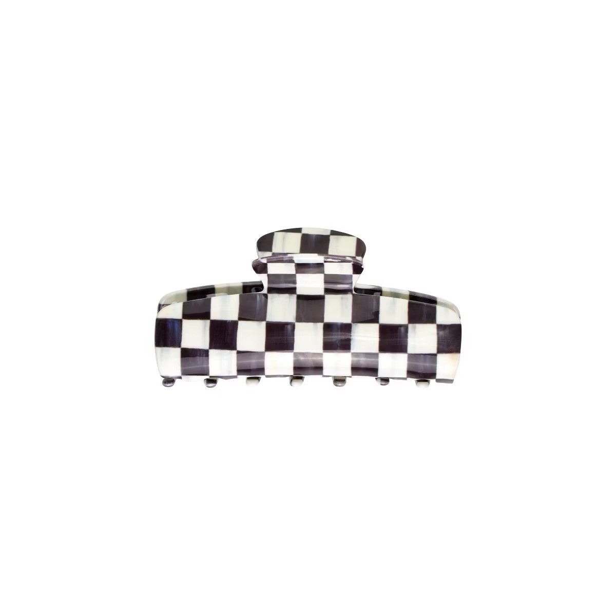 MacKenzie Childs x Goody Target 🖤 Black Courtly Check Large Hair Claw Clip NEW