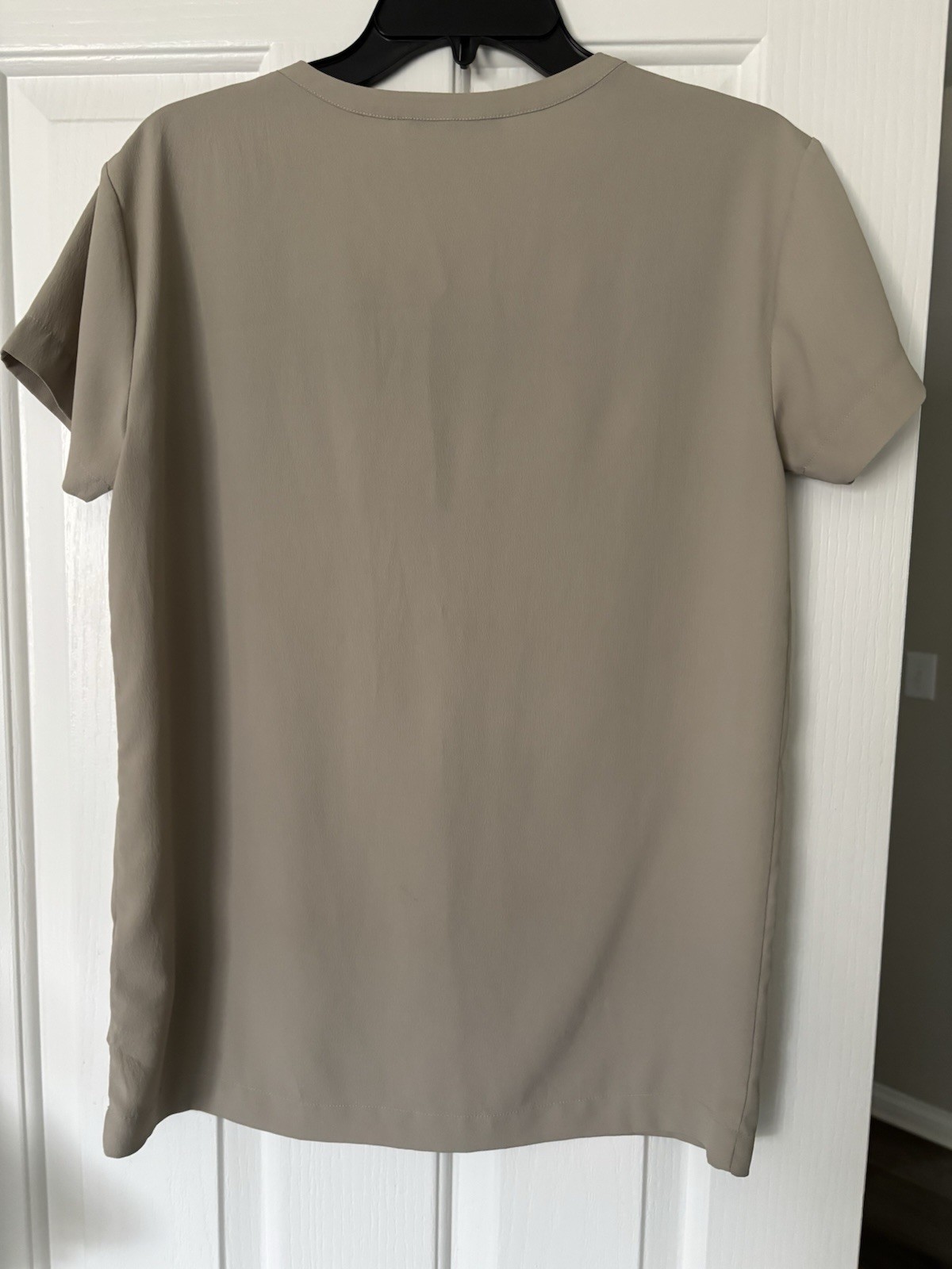 ALLSAINTS Beige Floral gray Embroidered Scoop Neck Short Sleeve T-Shirt Size S