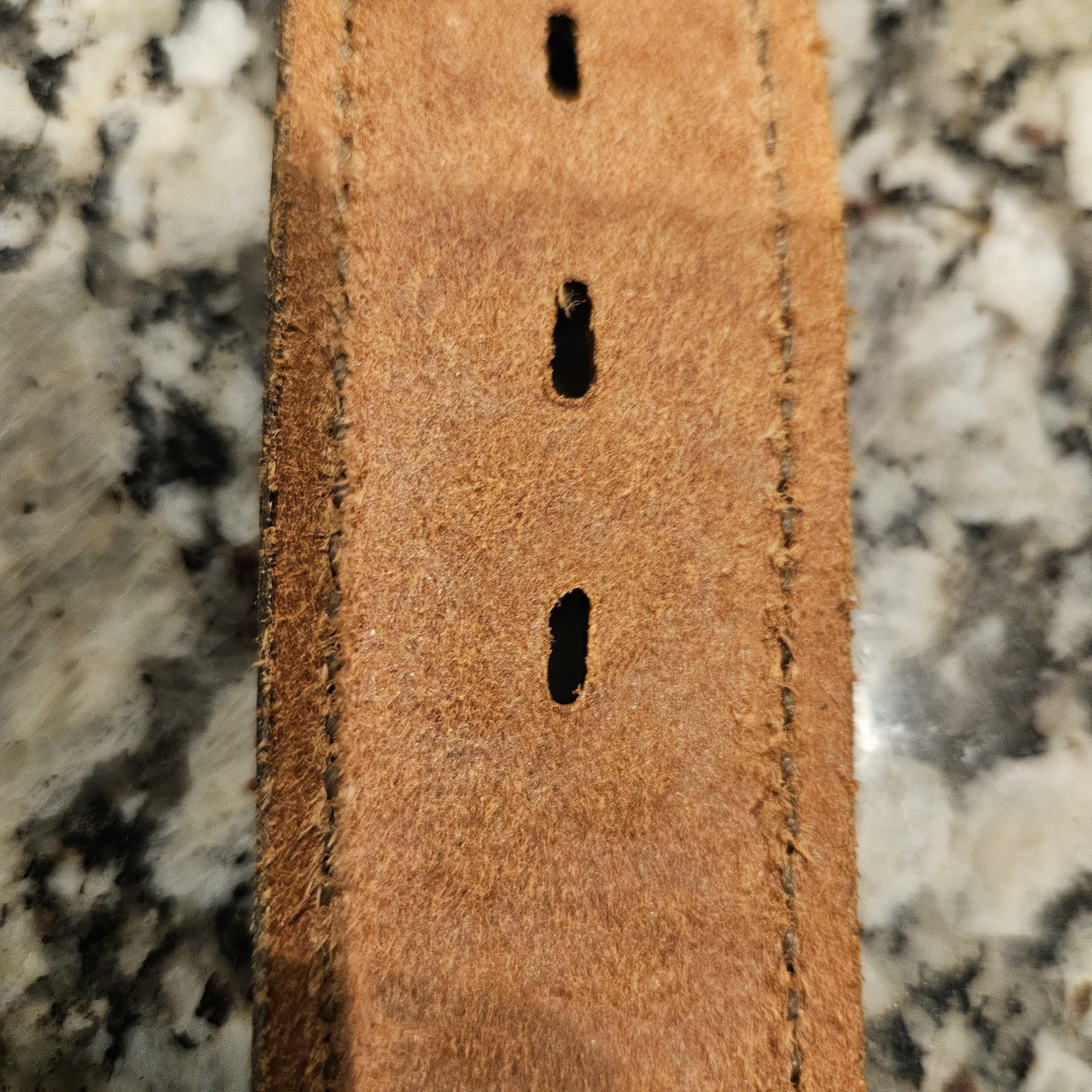 NWOT Rare Chambers Leather Money Belt 38 Brown Basketweave USA Hidden Zip, 1.5″