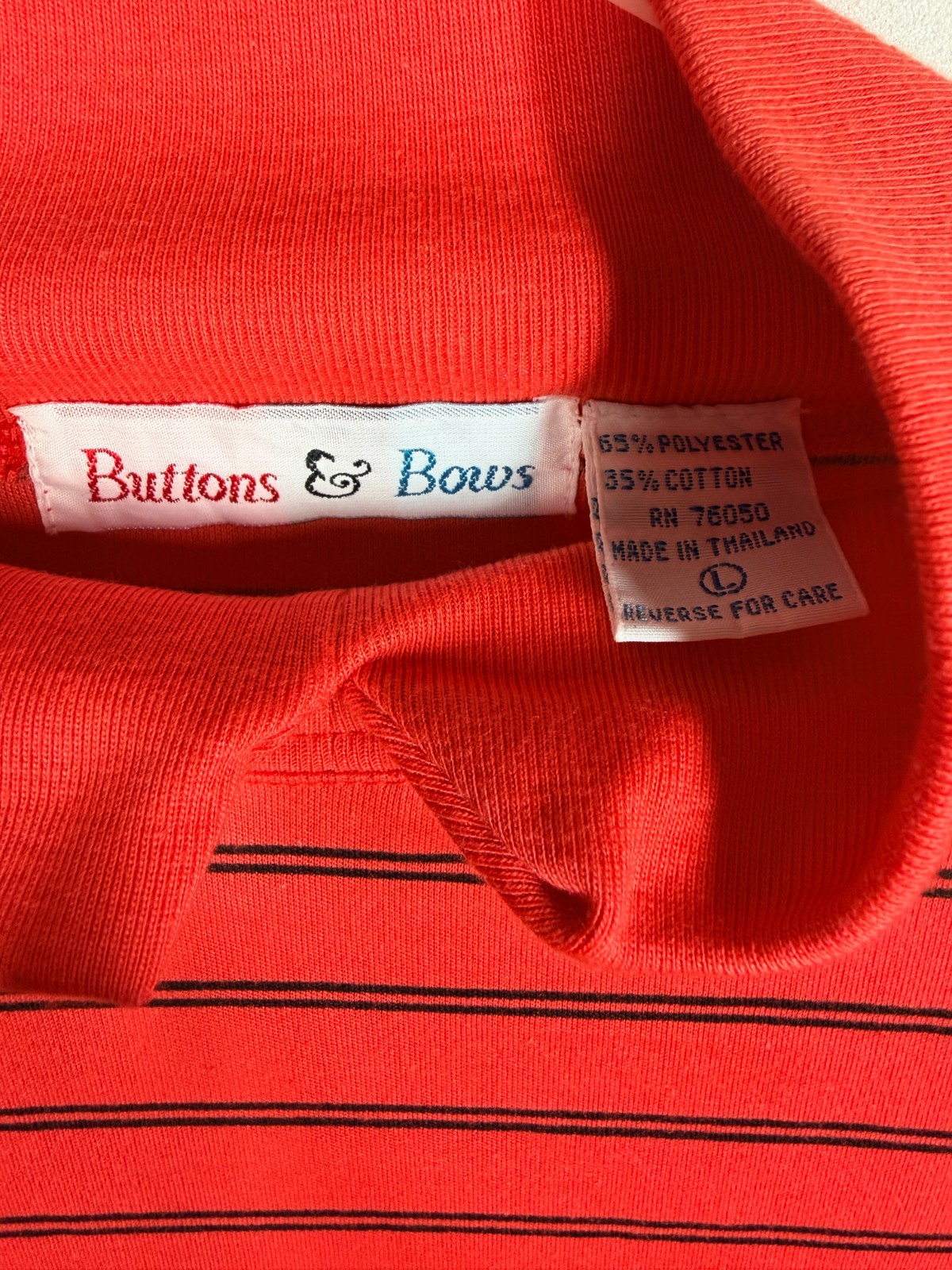 Buttons & Bows Womens Large Long Sleeve Blouse Vintage Shoulder Pads Collar