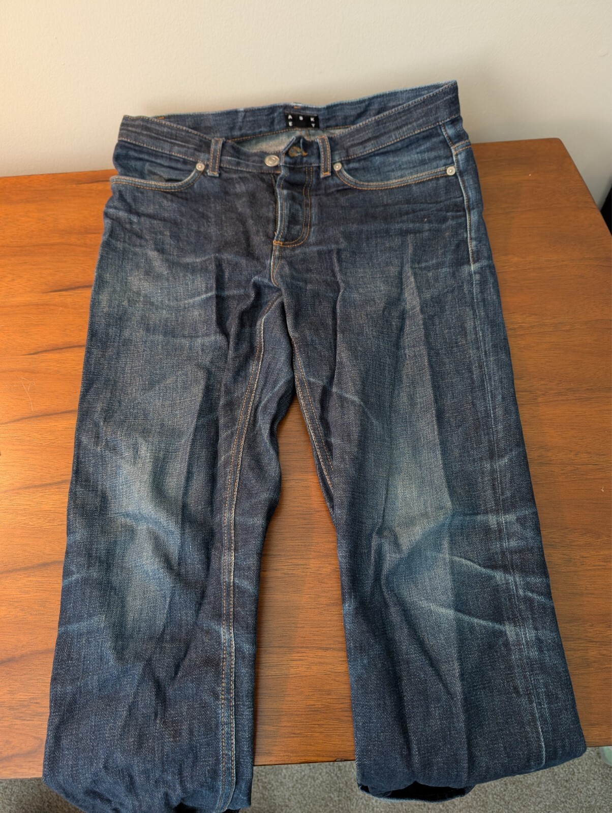 Asket – Raw Indigo Denim Jeans – 30×32, Slim Tapered – Gently Used, Washed