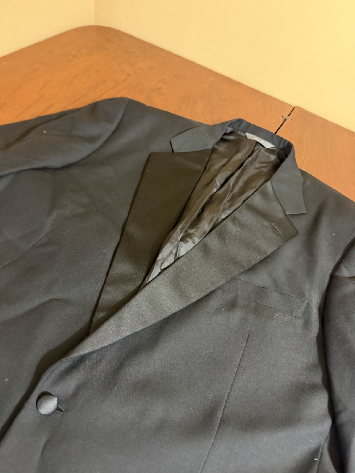 2025 BROOKS BROTHERS Black Tux Tuxedo Sport Coat Suit Blazer Jacket 46L Wool
