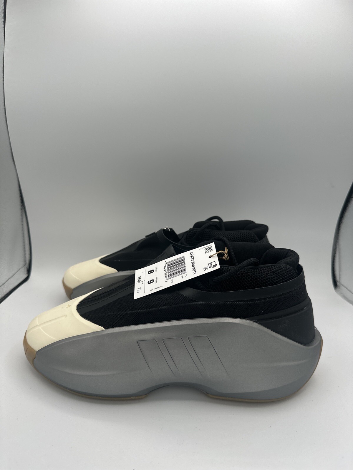 Adidas Crazy Infinity Men’s US Sz 10.5 Cream Gum Silver Black Retro Kobe