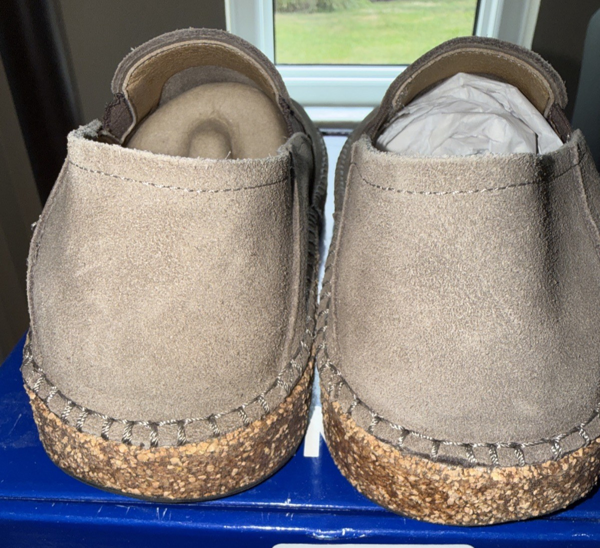 NWOB Birkenstock Callan Gray Taupe Suede Leather Loafer Slip on EU 38 N US 7-8