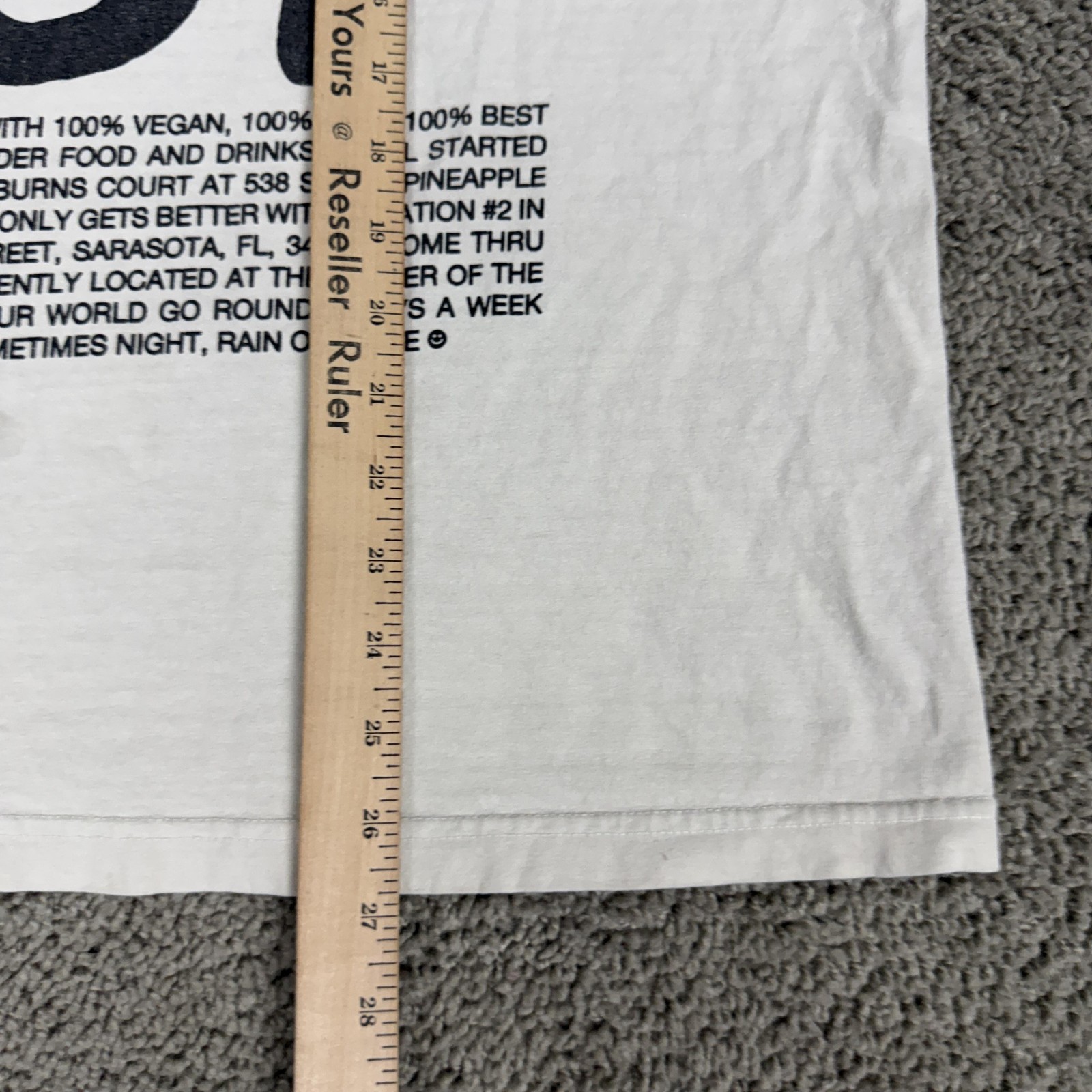 Los Angeles Apparel Shirt Mens Medium White Project Sarasota Vegan Graphic Tee