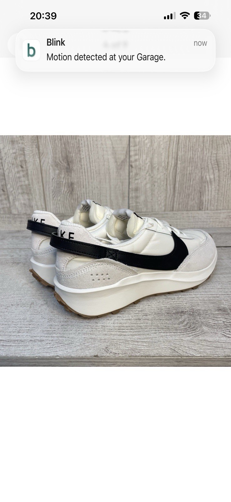Nike Waffle Debut Womens Sz 6 Running Sneakers Sail White Black Gum DH9523-109