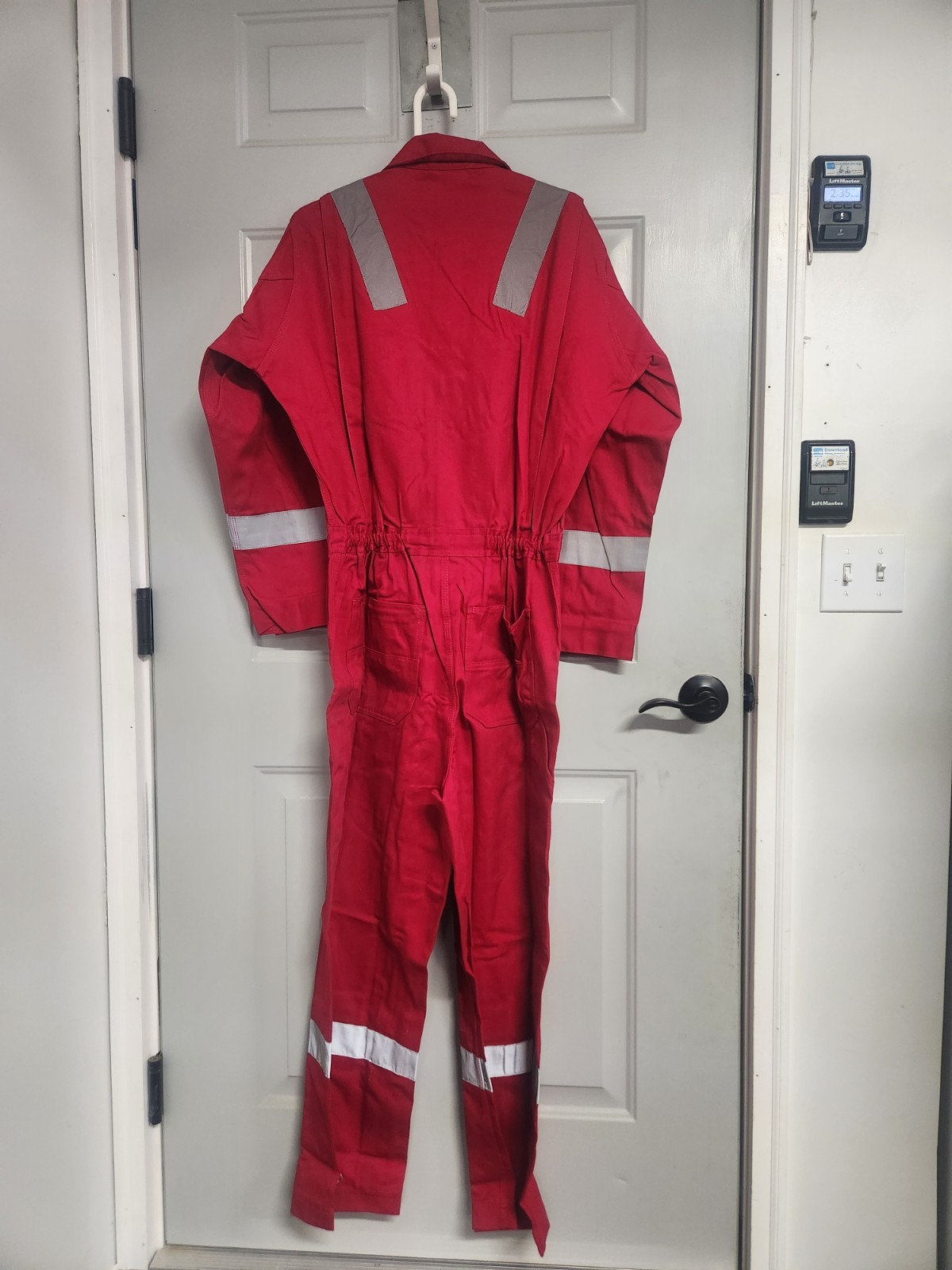 5 PAIR WENAAS ANTI-FLAME RED Coveralls 32RG SHORT, 3M SCOTCHLITE Reflective