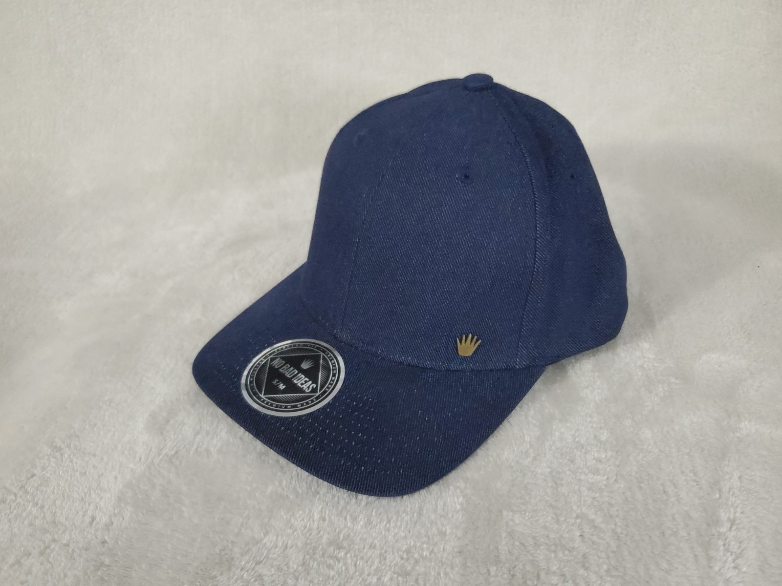 NO BAD IDEAS TUXEDO 2.0 MENS STRETCH FIT HAT SMALL MEDIUM DENIM BLUE NEW