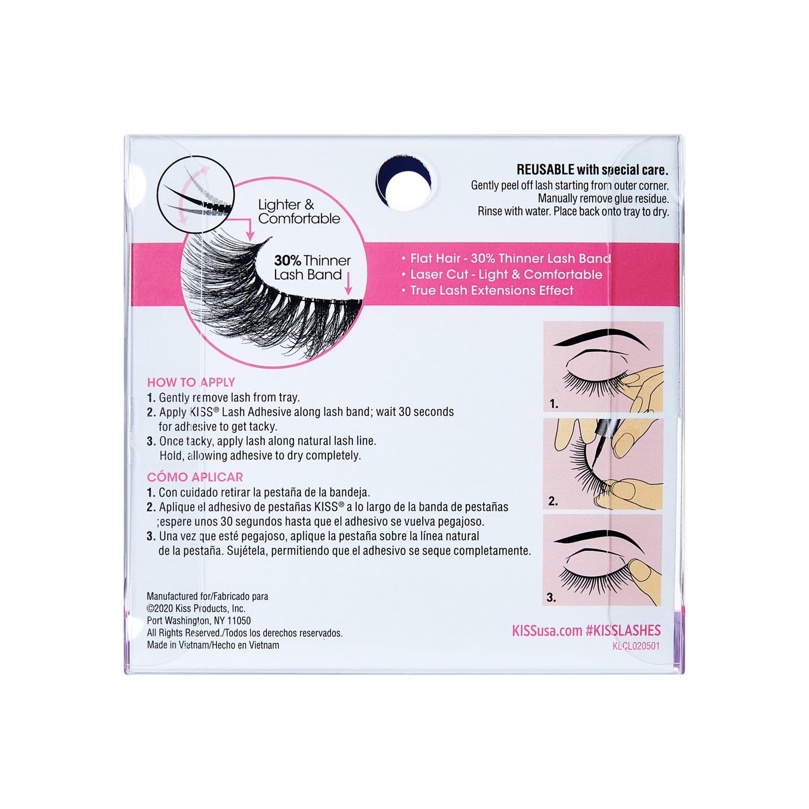 Kiss Lash Couture Luxtension False Eyelashes, Royal Silk